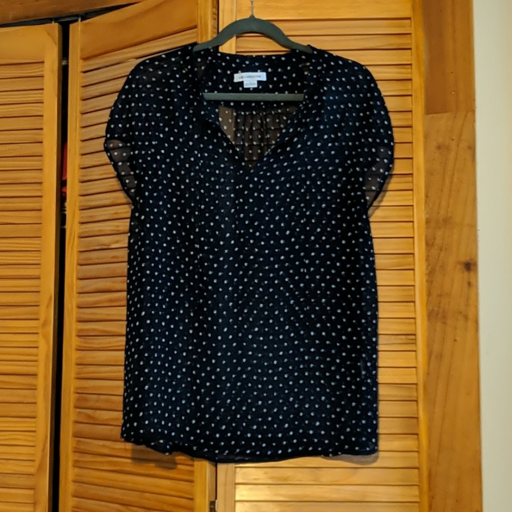 Sheer navy top